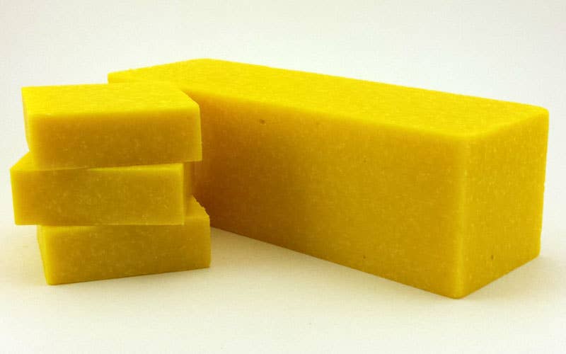 Lemon Zest Scrub Soap with Lemon Rind and Sea Salt- Invigorating Lemon Zest Scrub Soap Bar- gspot.studio